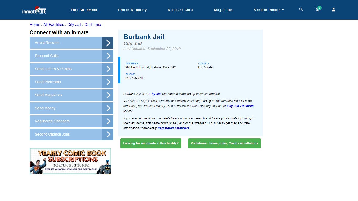 Burbank Jail | Inmate Locator